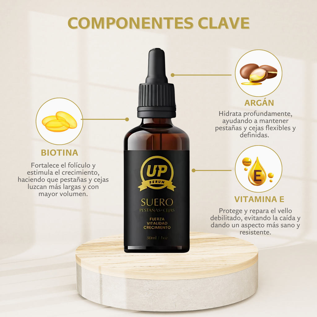 SERUM UP Alargamiento de Pestañas y Cejas
